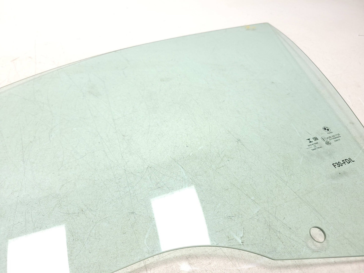 12-18 BMW 330xi F30 Front Door Window Glass Driver Side Left OEM