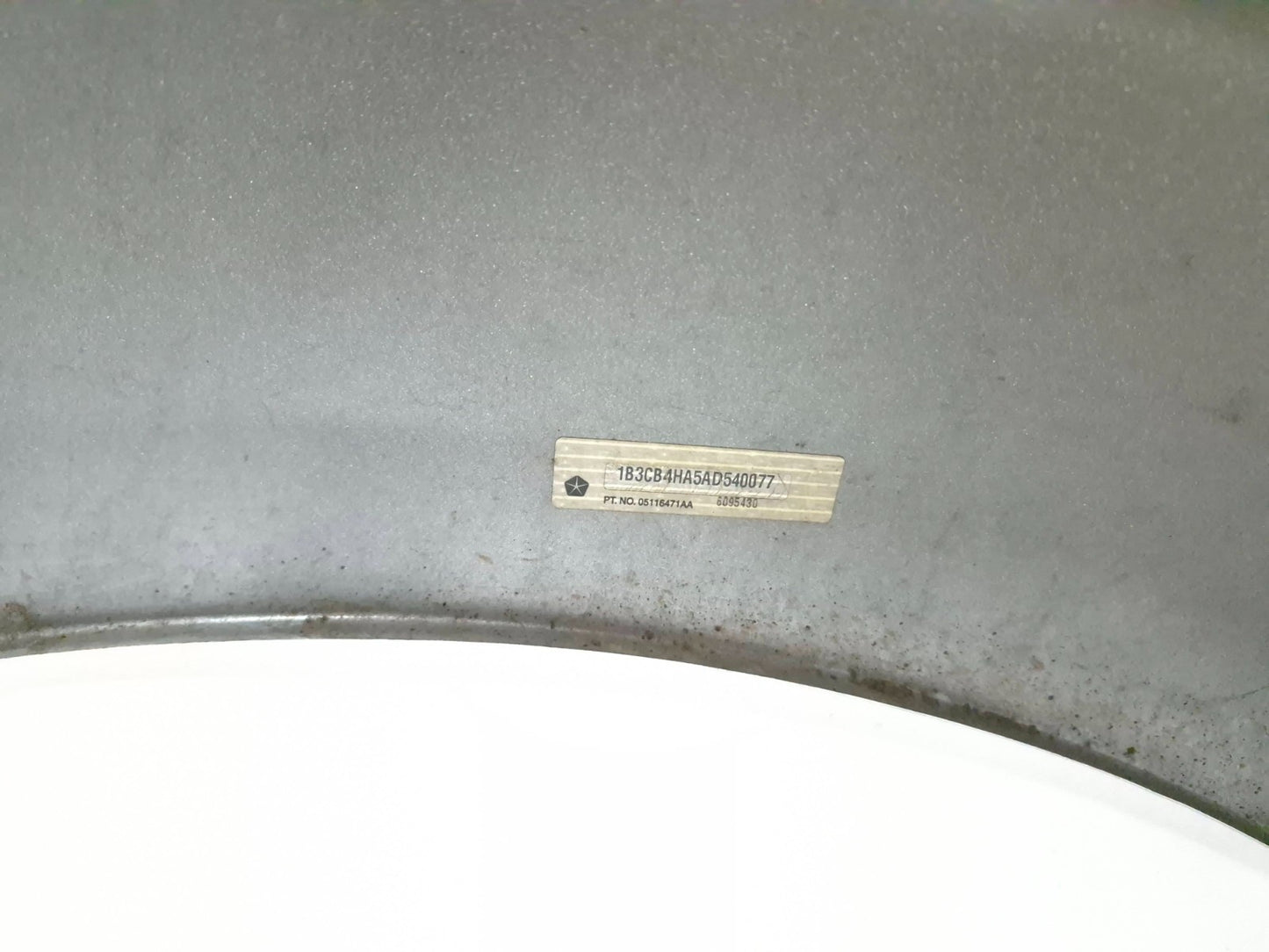 2010 Dodge Caliber Front Fender Driver Side Left OEM