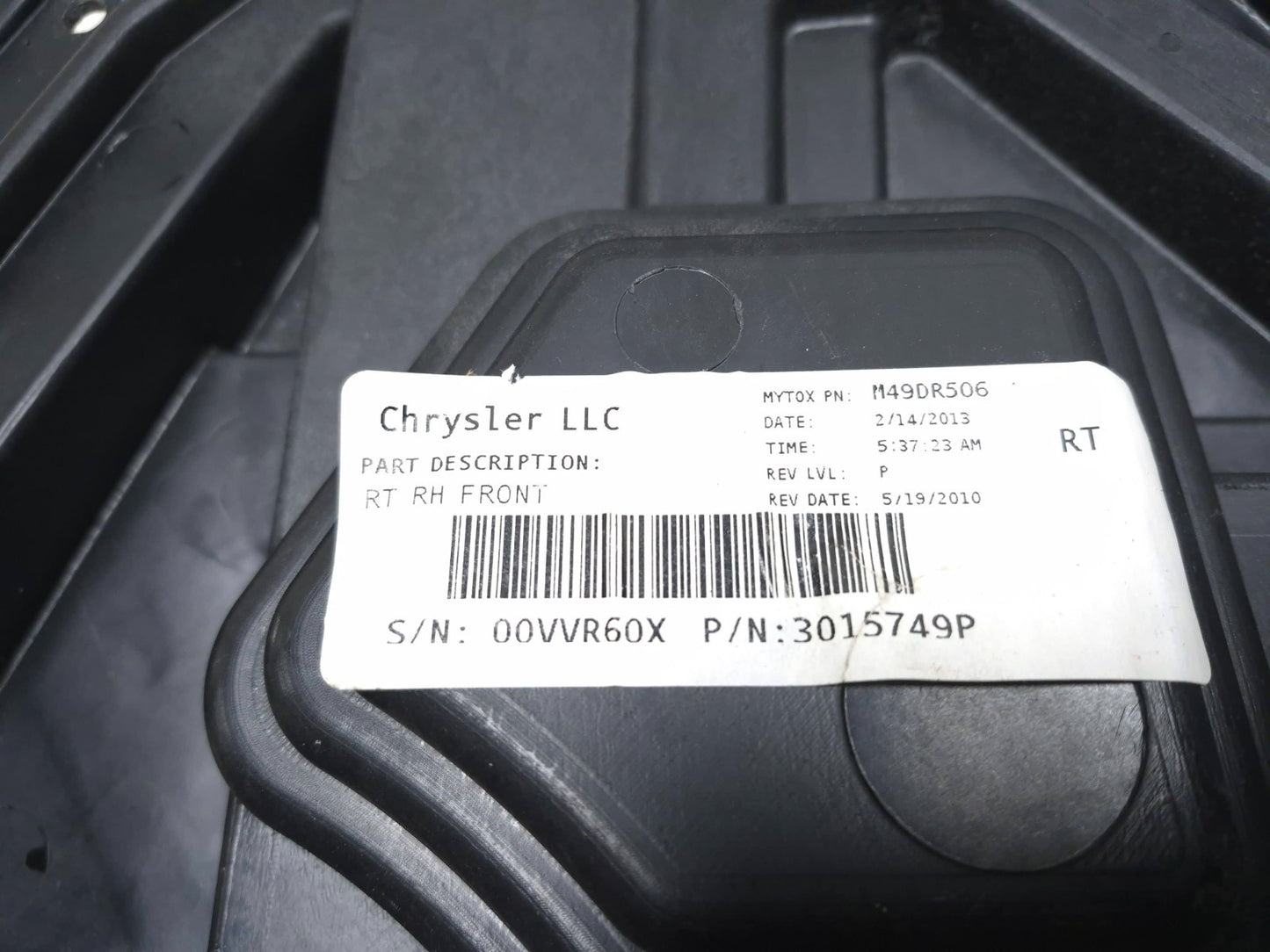 2013 Dodge Grand Caravan Front Door Window Regulator Right Passenger Side Oem✅