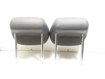 2012 Audi A7 Rear Seat Headrest Pair Left Right Gray Leather OEM