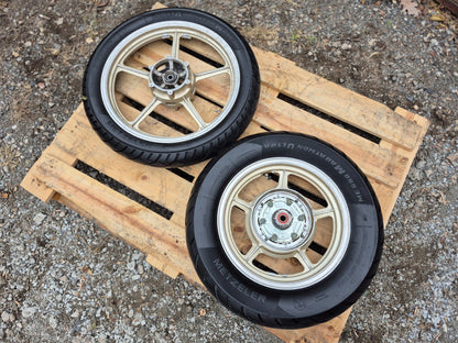 1996 Yamaha Virago Xv750 Rear & Front Wheel W/ Tire Pair 15" 19" OEM
