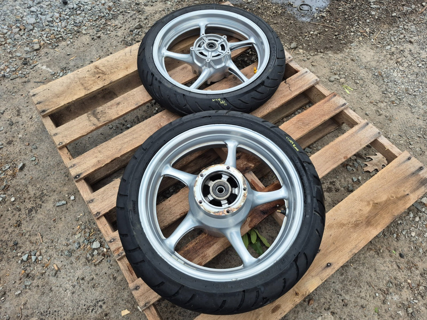 2009 Yamaha Fz6r Wheel Rim & Tire Front & Rear *straight* OEM