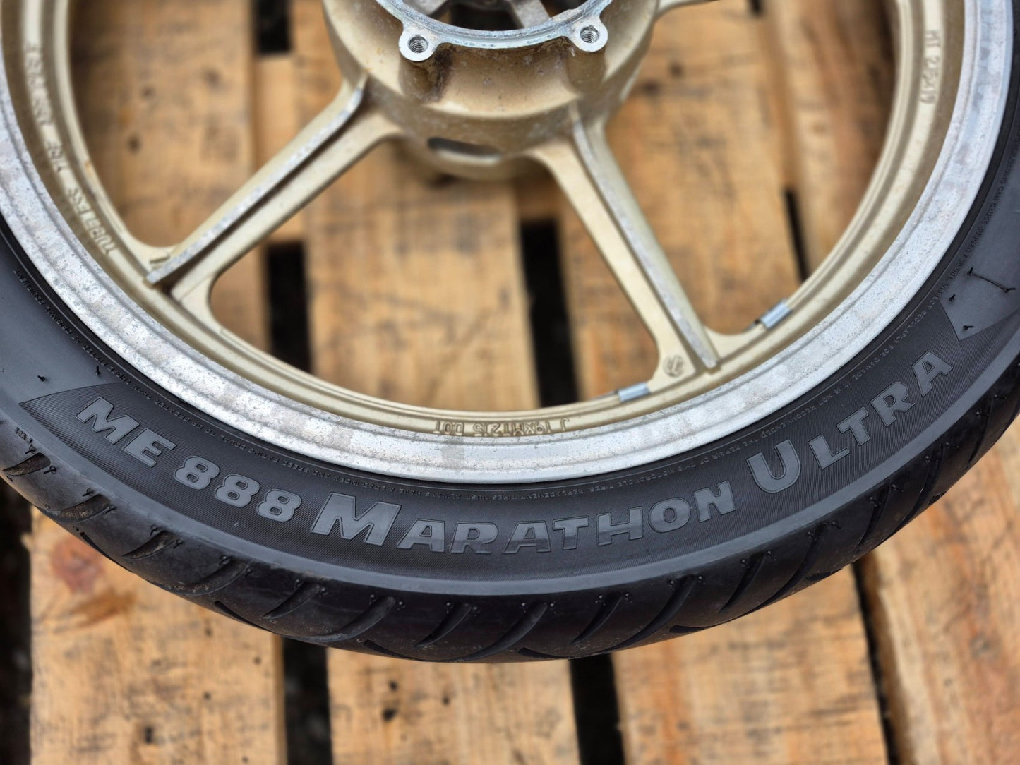 1996 Yamaha Virago Xv750 Rear & Front Wheel W/ Tire Pair 15" 19" OEM