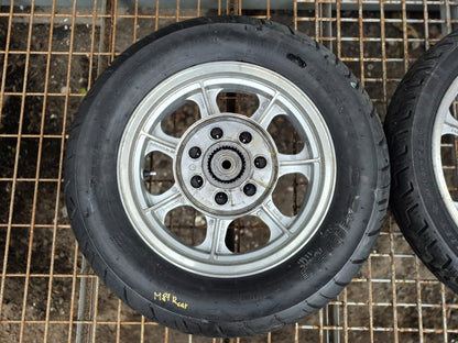 1990 Kawasaki Vn750 Vulcan Rear & Front Wheel W/ Tire Pair R 15 R 19 OEM