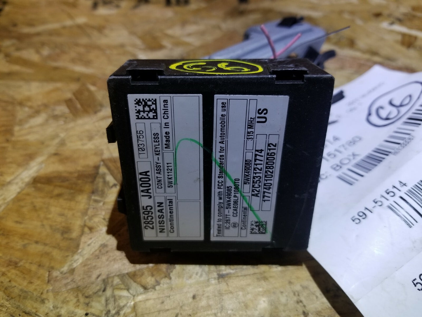 2009  Nissan Murano Theft Locking Module 28595-ja00a  OEM #23