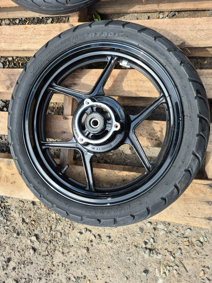 2008 Kawasaki Ninja 250r Ex250 Wheel Rim & Tire Front & Rear *straight* OEM