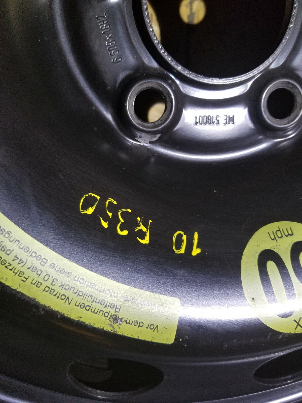 2010 Mercedes-benz R350 Spare Tire 195/70r18 OEM