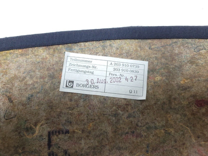 03-09 Mercedes W203 C230 Front Passenger Seat Rear Back Trim Cover OEM