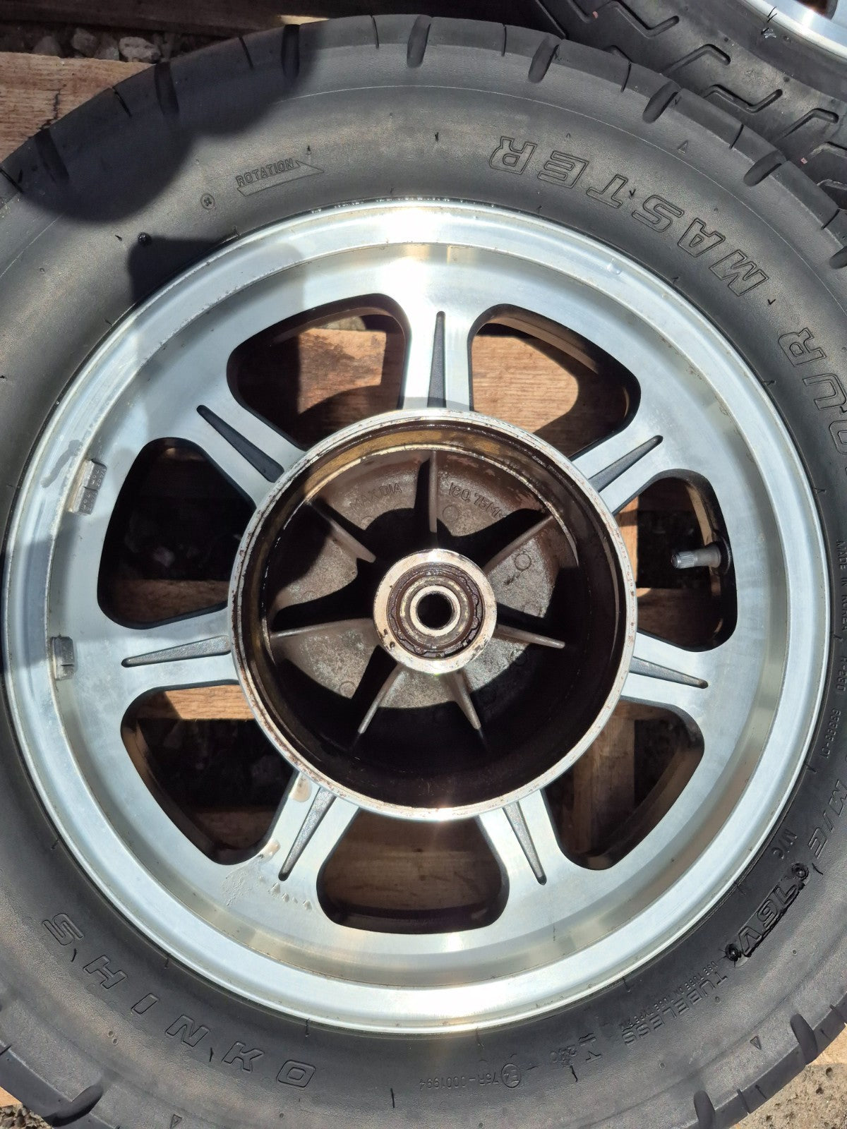 1991 Kawasaki Vulcan 500 En500 Wheel Rim & Tire Front & Rear *straight* OEM