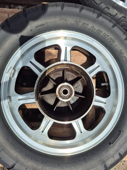 1991 Kawasaki Vulcan 500 En500 Wheel Rim & Tire Front & Rear *straight* OEM