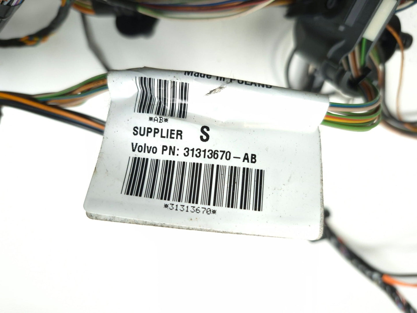 2012 Volvo C30 Interior Wire Harness 31313670 OEM
