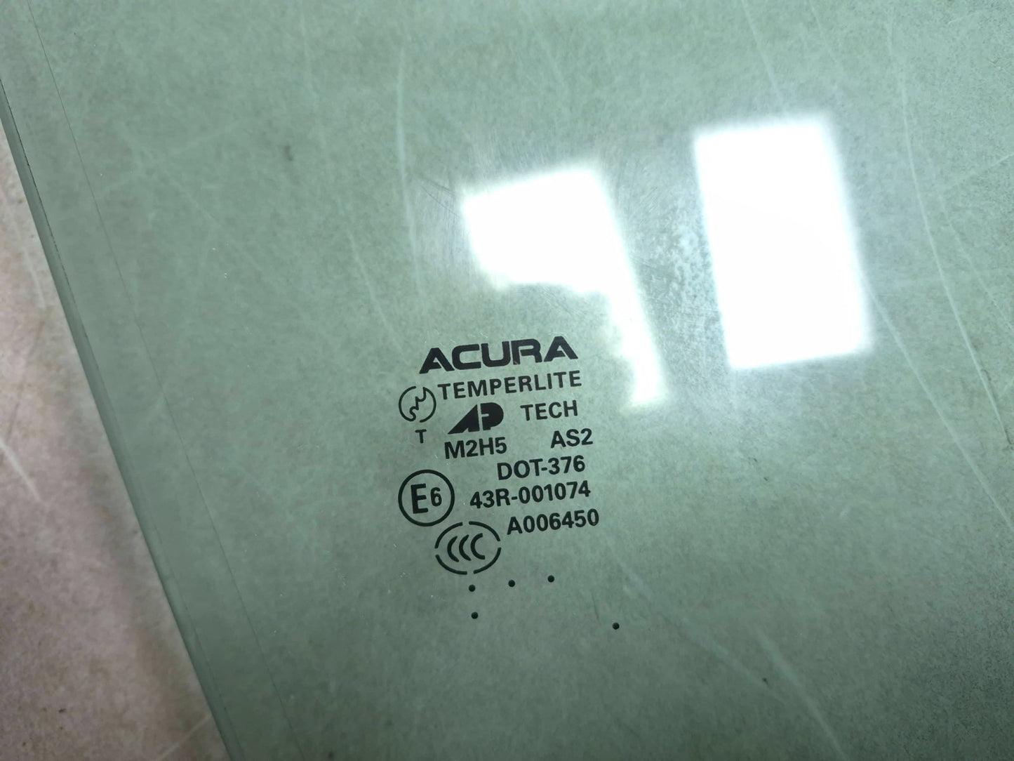 2007 Acura Tl Type-s Front Right Passenger Door Window Glass OEM