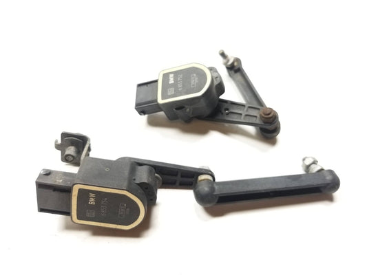 2013 BMW X6 Front Headlight Height Level Sensor Pair OEM