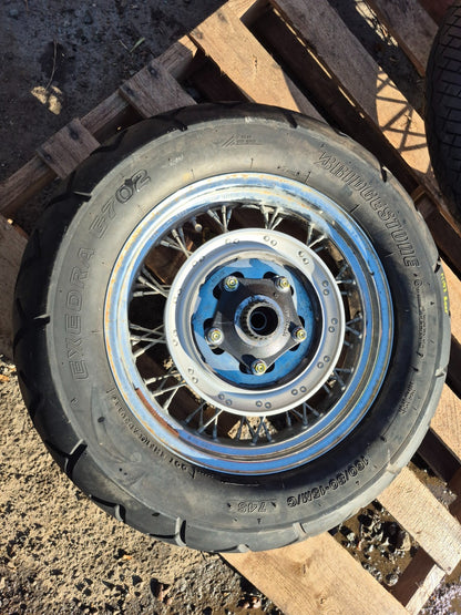 2009 Honda Shadow Vt750 Spirit Wheel Rim & Tire Front & Rear *straight* OEM