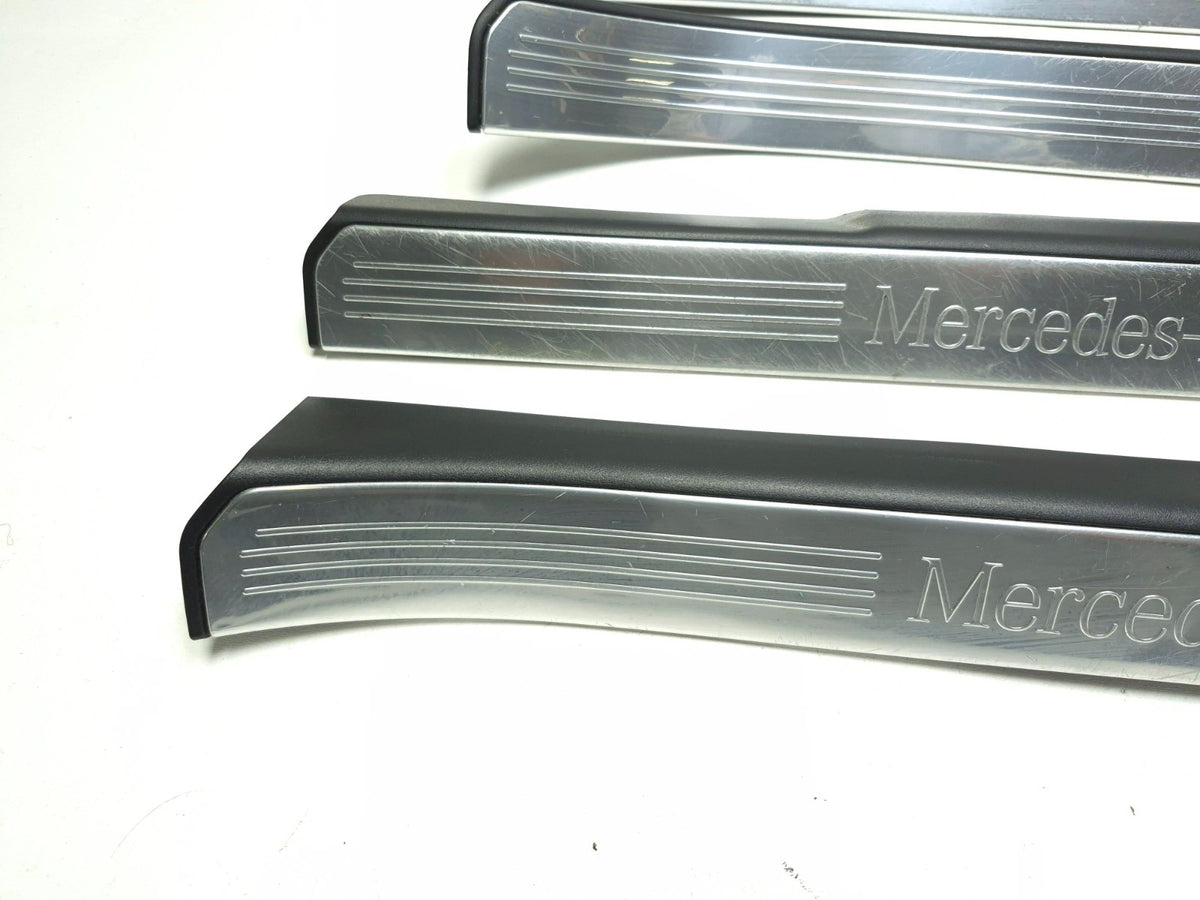 2010 Mercedes S400 W221 Door Sill Scuff Plate Trim Front & Rear OEM