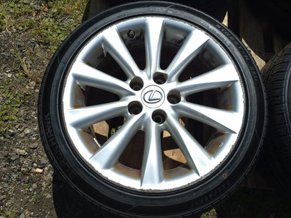 2009 Lexus IS250 Wheel Rim W/ Tire 225/45/r17 17x8j 9/32 4 Pcs OEM