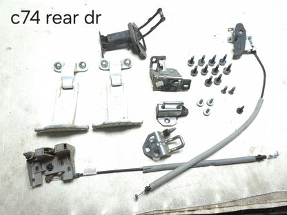 2016 Ford Transit Connect Rear Sliding Door Hinge & Latch Driver Side Left OEM
