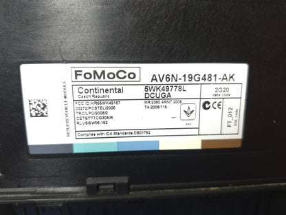 2013 Ford Focus St Keyless Entry Control Module Av6z-19g481-f OEM