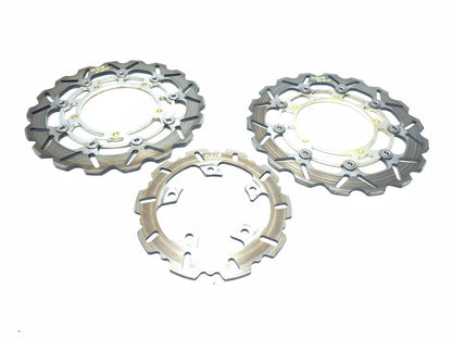 2005 - 2009 Yamaha Yzf R6 Brake Rotor Disc Front & Rear 3pcs OEM