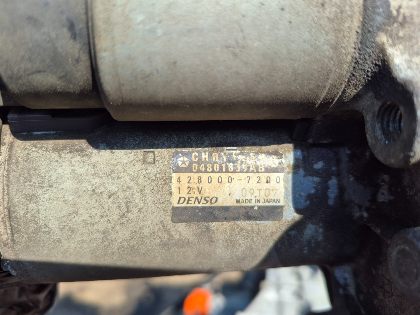 2017 Dodge Journey Starter Motor 3.6l OEM
