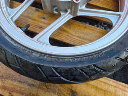 2007 Kawasaki Ninja 250 Ex250 Wheel Rim W/tire Front & Rear Pair OEM