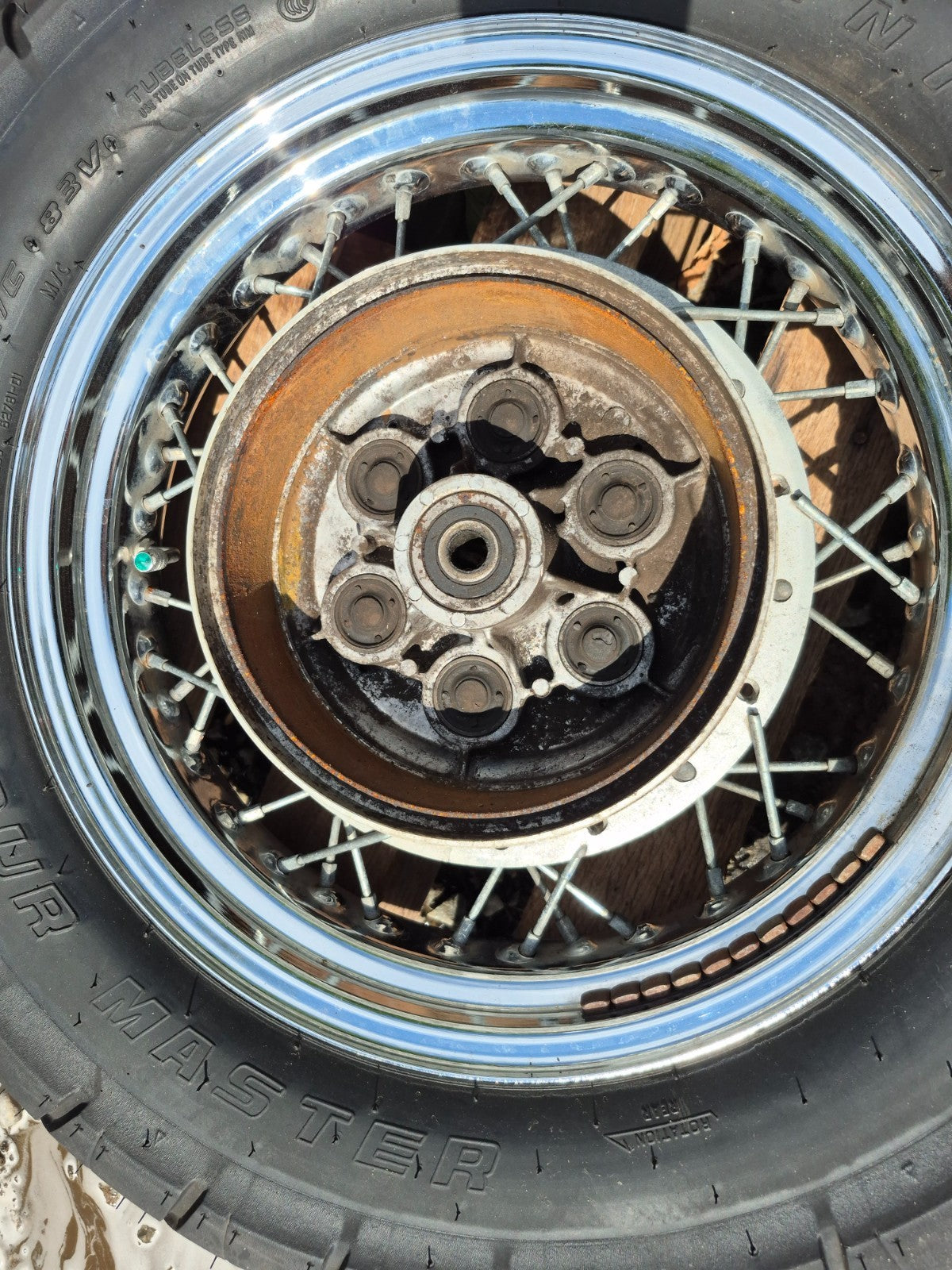 1999 Yamaha V Star Xvs650 Classic Wheel Rim & Tire Front & Rear *straight* OEM