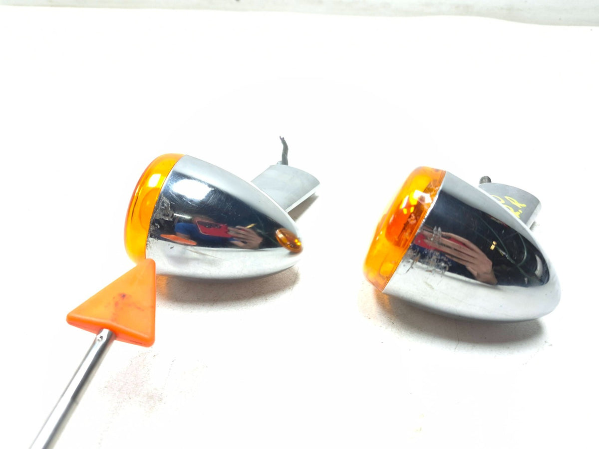 2000-2022 Harley Sportster Softail Dyna Rear Chrome Bullet Turn Signal 2pcs