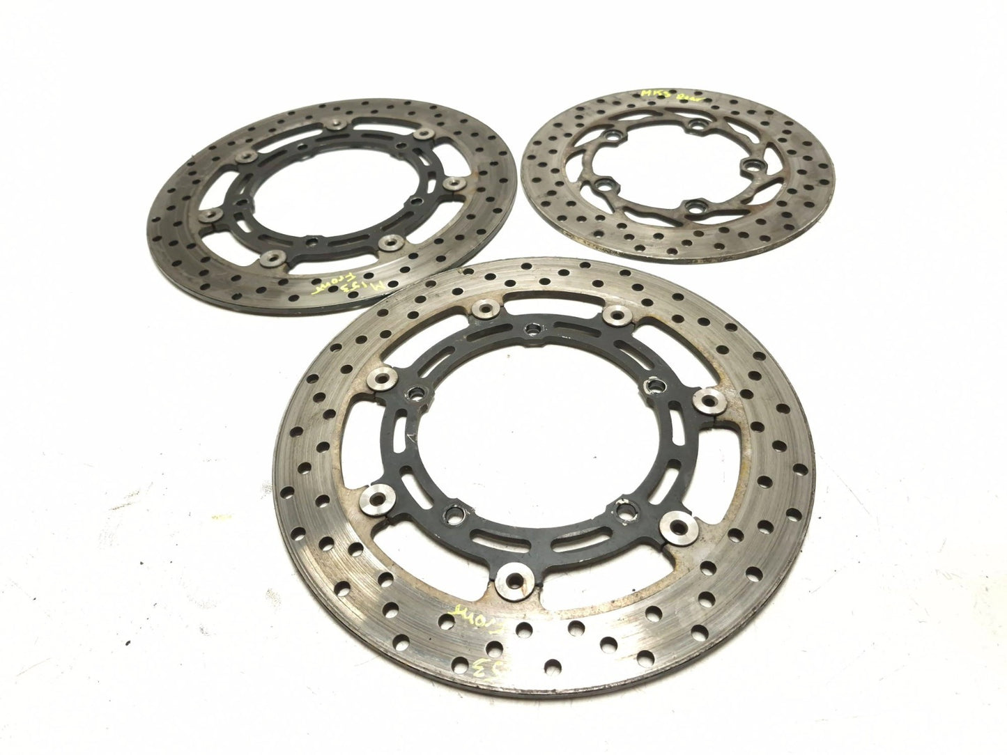 2004 Yamaha Fz6 S Brake Rotor Disc Rear & Front 3 Pcs OEM