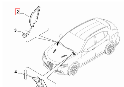 2024 Alfa Romeo Stelvio Front Cowl Windshield Panel Cover Left & Right OEM