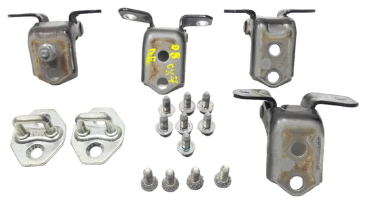 2009 Mazda Cx-7 Driver Side Door Hinge & Striker 6pcs W/ Bolt 11pcs OEM