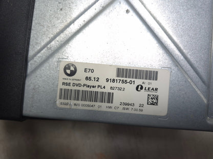 2008 BMW X6 E71 Rear Entertainment Dvd Player OEM