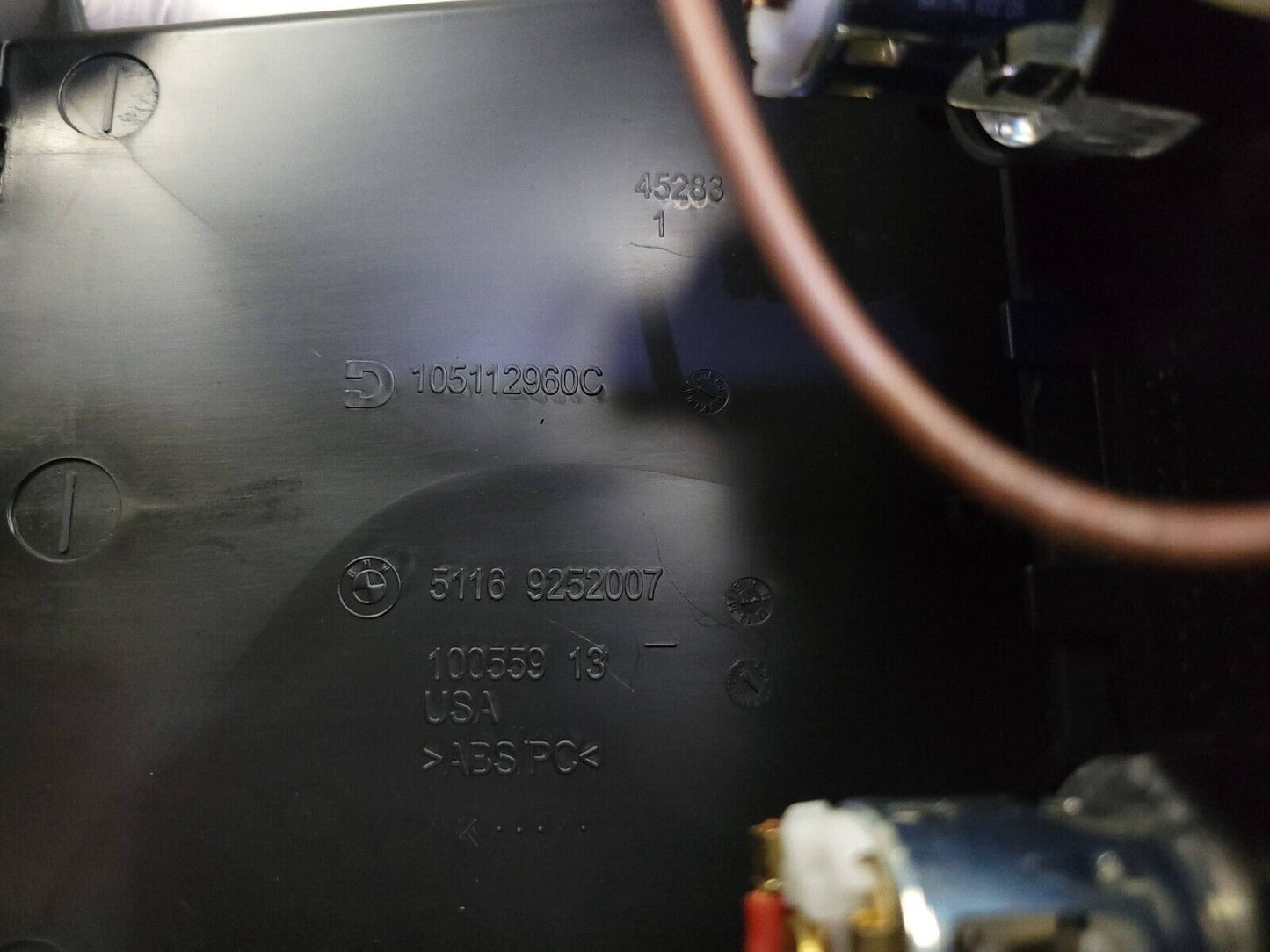 14-18 BMW X5 F15 Center Console Trim Rear W/ 12v Socket OEM