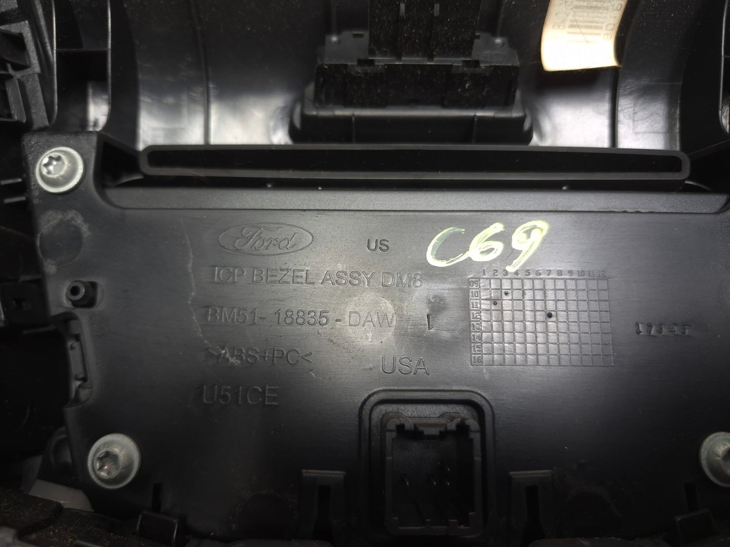 2013 Ford Focus St Sony Radio Control Panel Bezel And Air Vents Bm51-18835 Oem✅