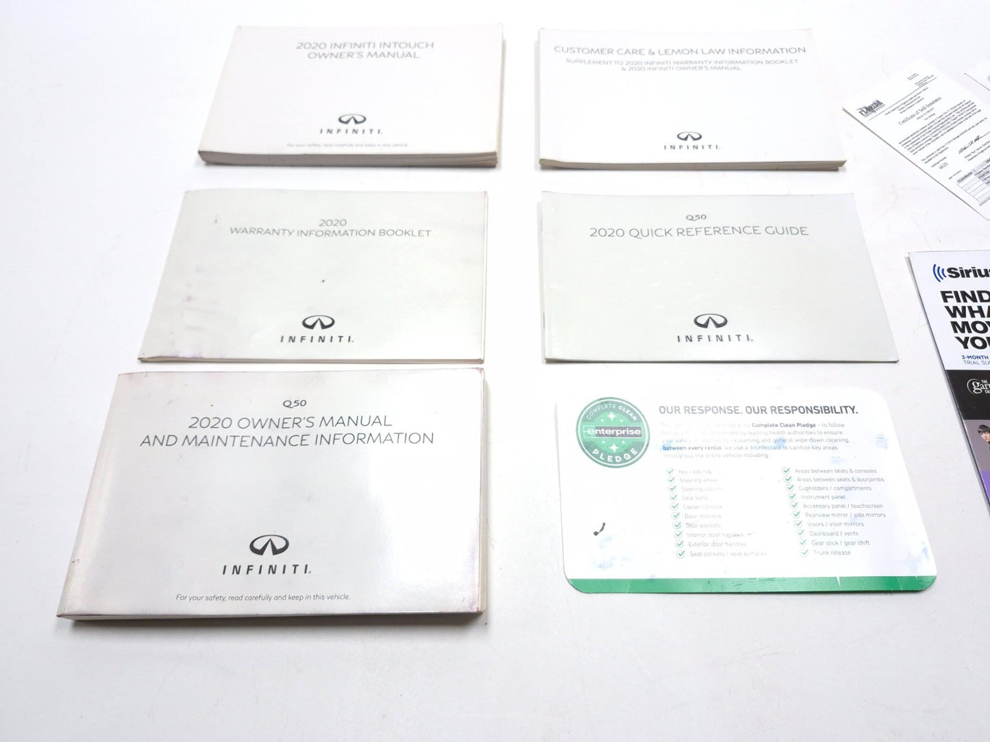 2020 Infiniti Q50 Owner's Manual W/ Case Oem✅ 62k Miles