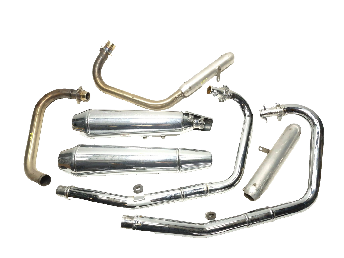 2022 Royal Enfield Int650 Exhaust Header Pipe Muffler & Heat Shield Lh & Rh OEM