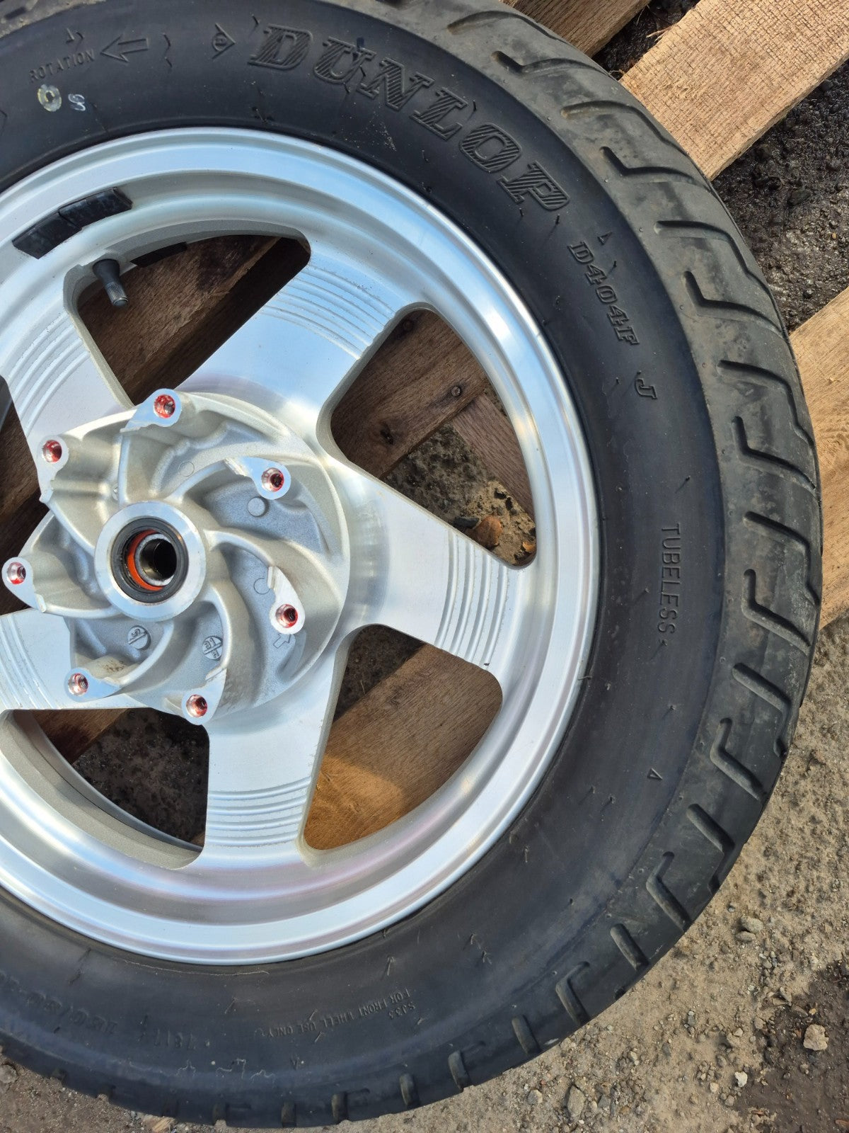 2001 Kawasaki Vulcan 1500 Vn1500 Wheel Rim & Tire Front & Rear *straight* OEM