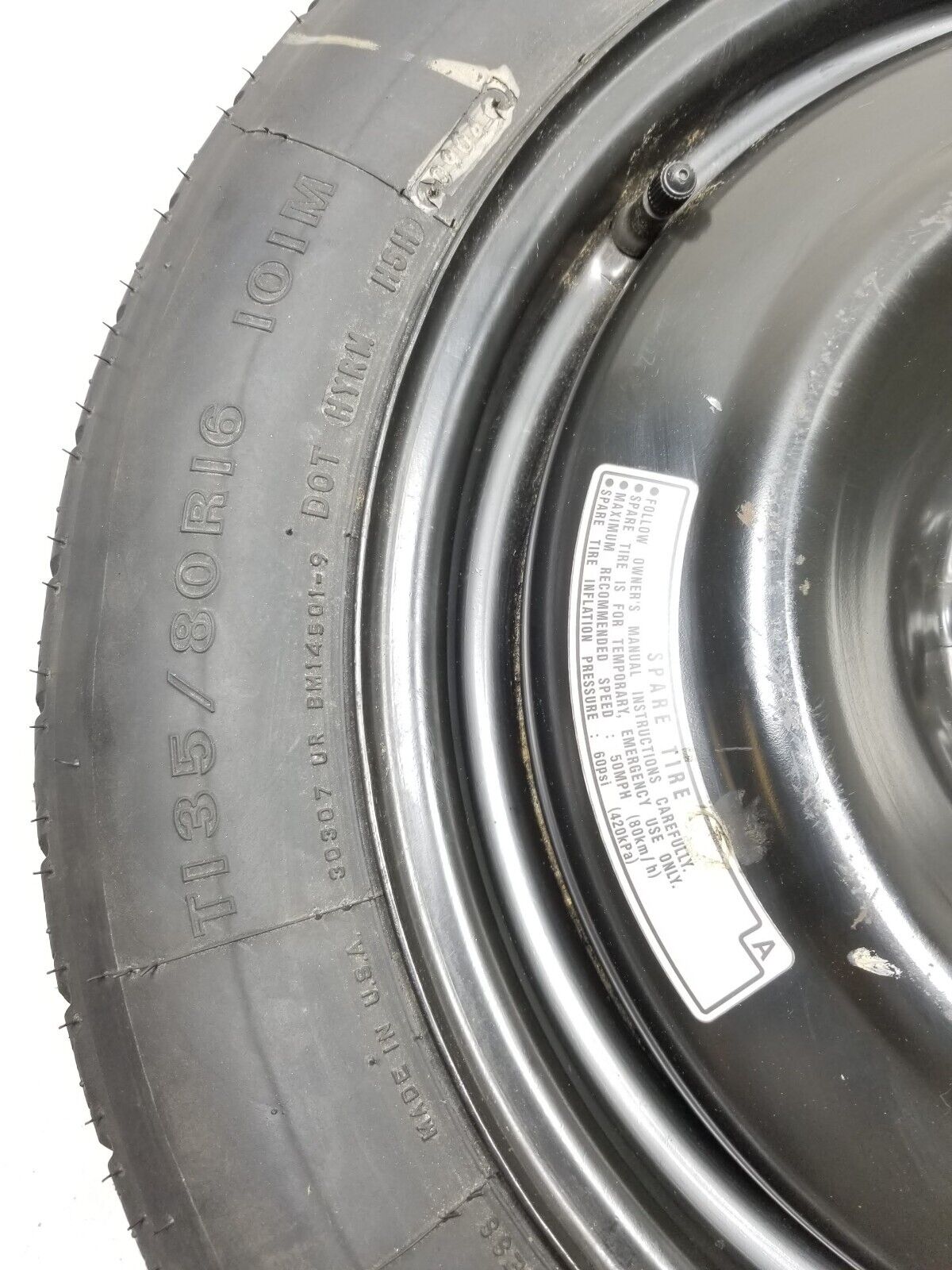 2007-2008 Acura Tl Type S Spare Tire 135x80 R16 OEM