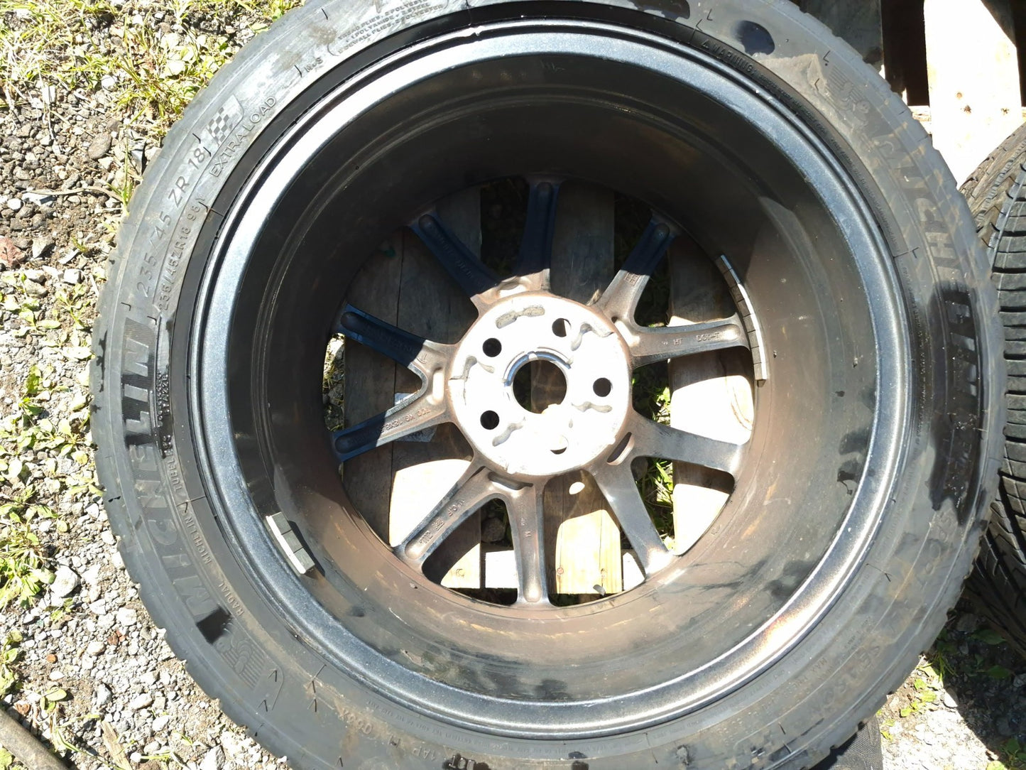 2019 Tesla Model 3 Wheel Rim W/tire Michelin 235/45/r18 18x8.5j 5.8/32 4 Pcs OEM