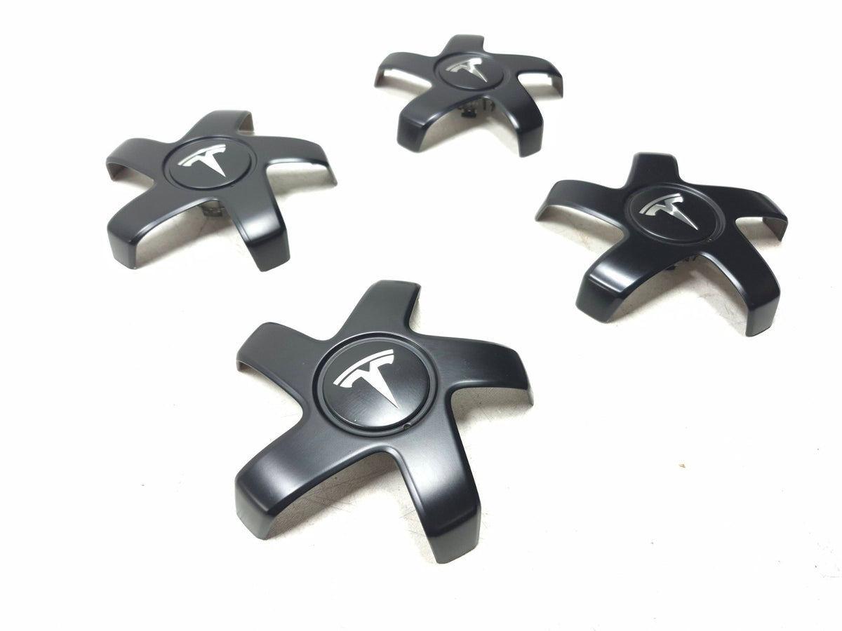 2020 Tesla Model 3 Black Wheel Center Cap 4 Pcs OEM