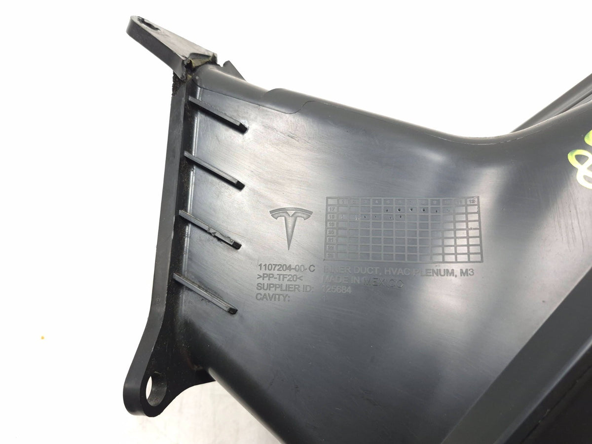 2018 Tesla Model 3 Inner Duct HVAC 1107204-00-e OEM
