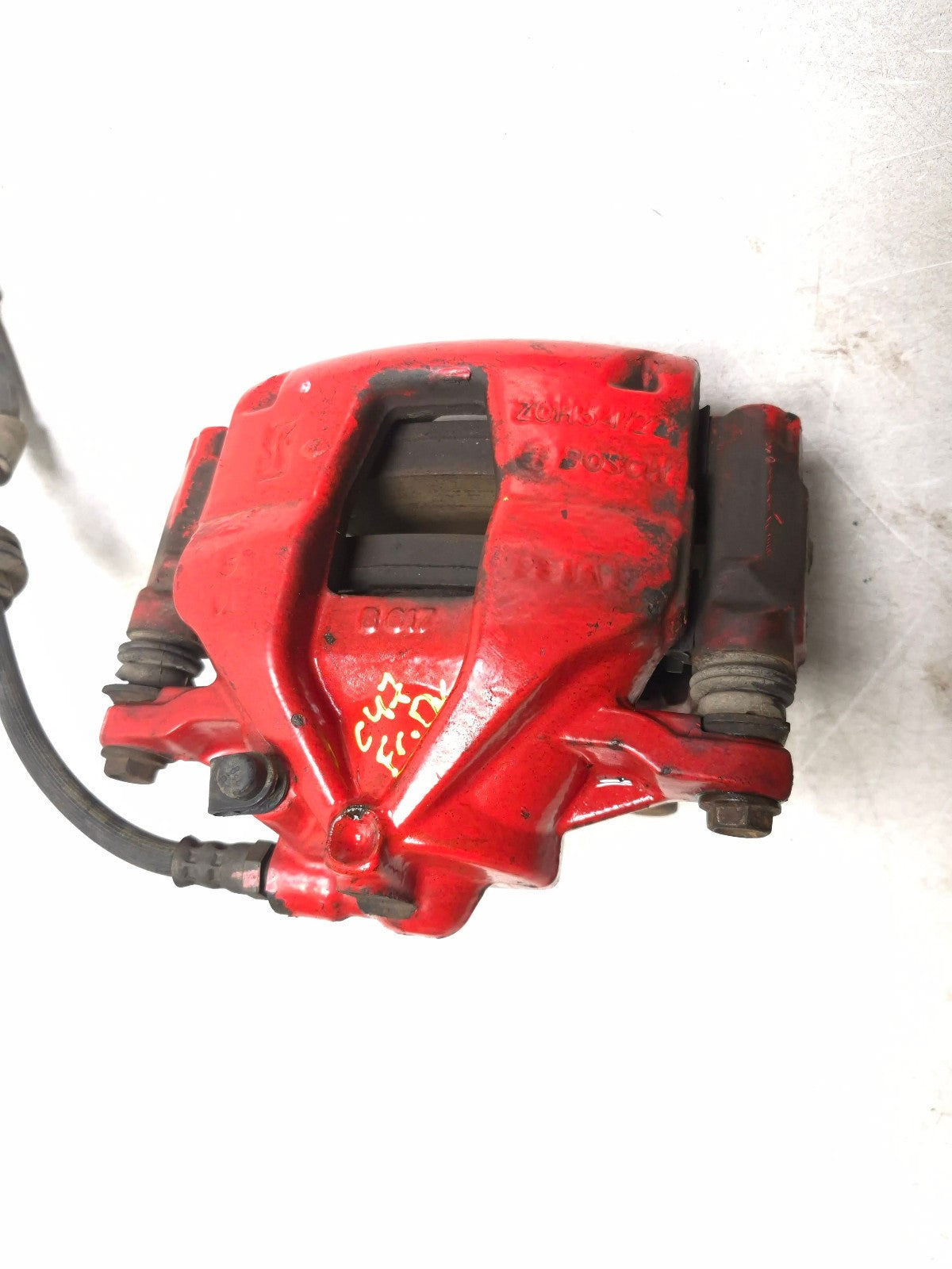 2013 Fiat 500 Turbo Front Brake Caliper Red OEM