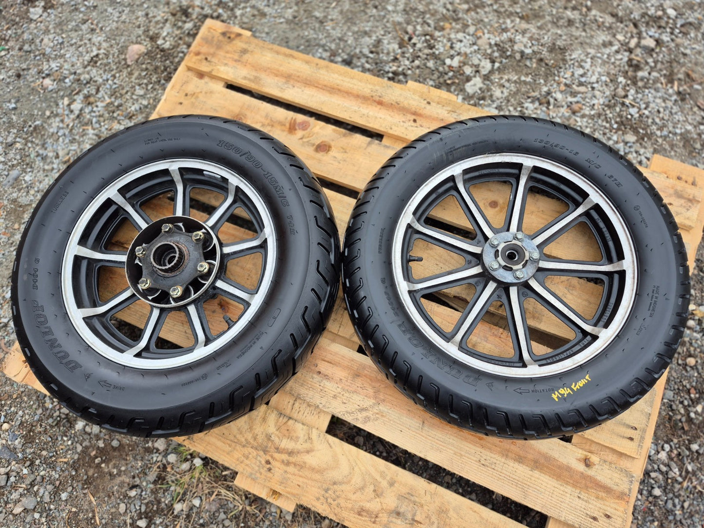 1987 Honda Gl1200i Rear & Front Wheel W/ Tire Pair 15" 16" OEM