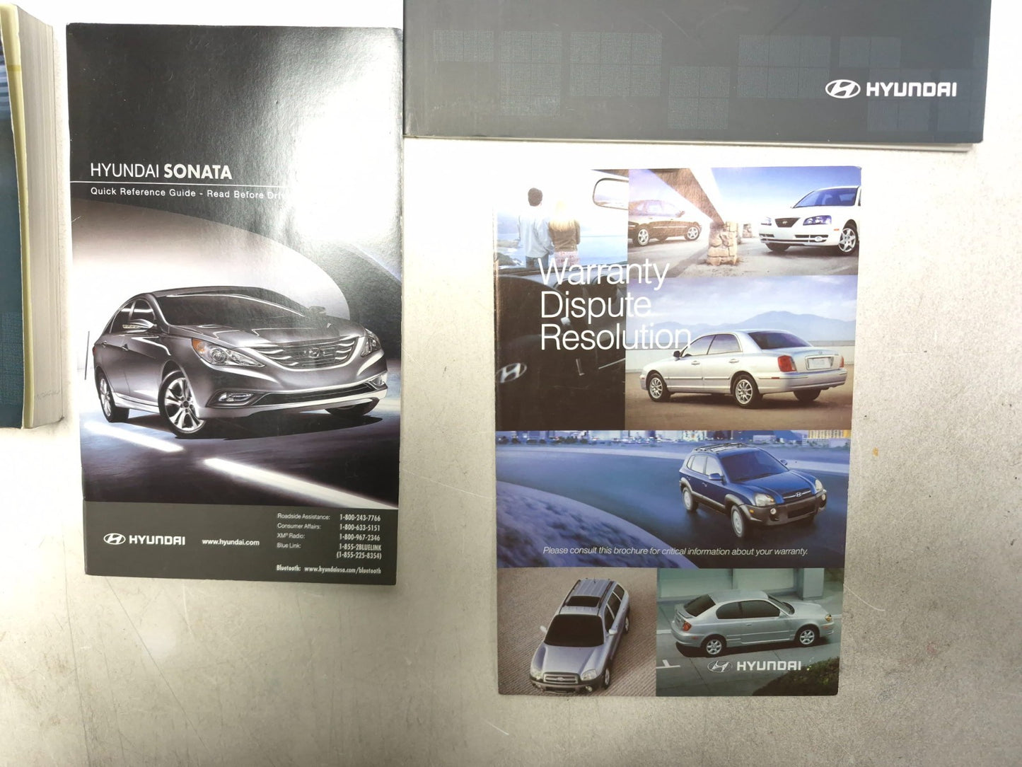 2012 Hyundai Sonata Owner Manual Documentation Kit W/ Leather Holder OEM