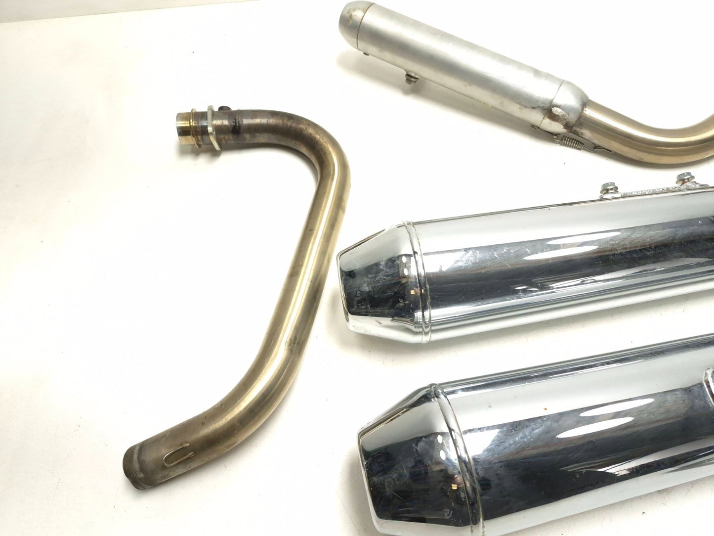 2022 Royal Enfield Int650 Exhaust Header Pipe Muffler & Heat Shield Lh & Rh OEM