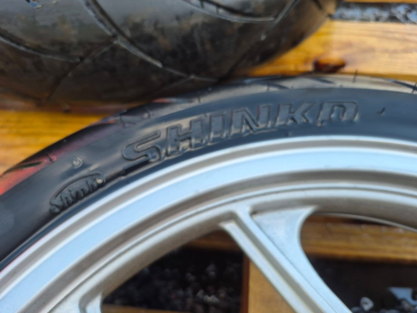 2007 Kawasaki Ninja 250 Ex250 Wheel Rim W/tire Front & Rear Pair OEM