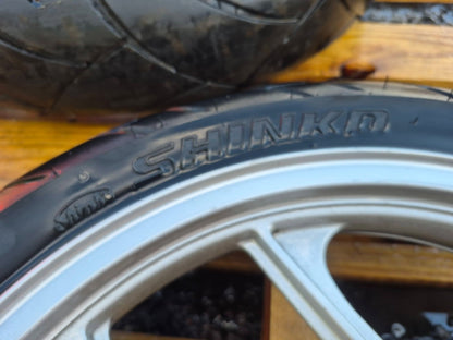 2007 Kawasaki Ninja 250 Ex250 Wheel Rim W/tire Front & Rear Pair OEM