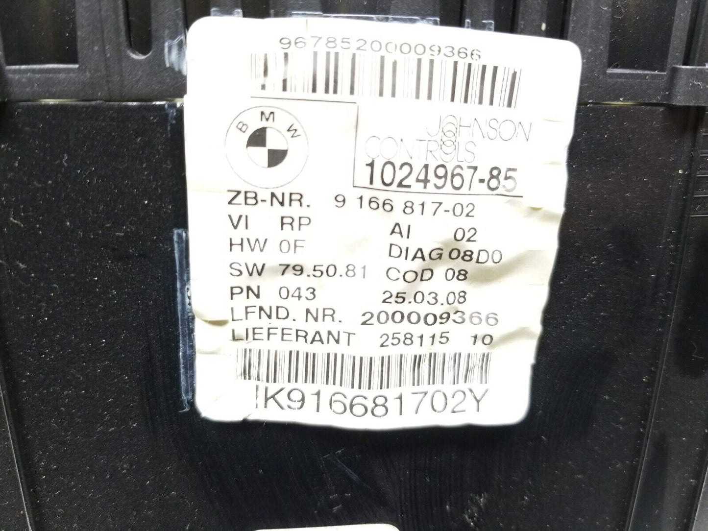 08 09 10 11 12 13 BMW 128i Instrument Cluster Speedometer Gauge 9166817 OEM