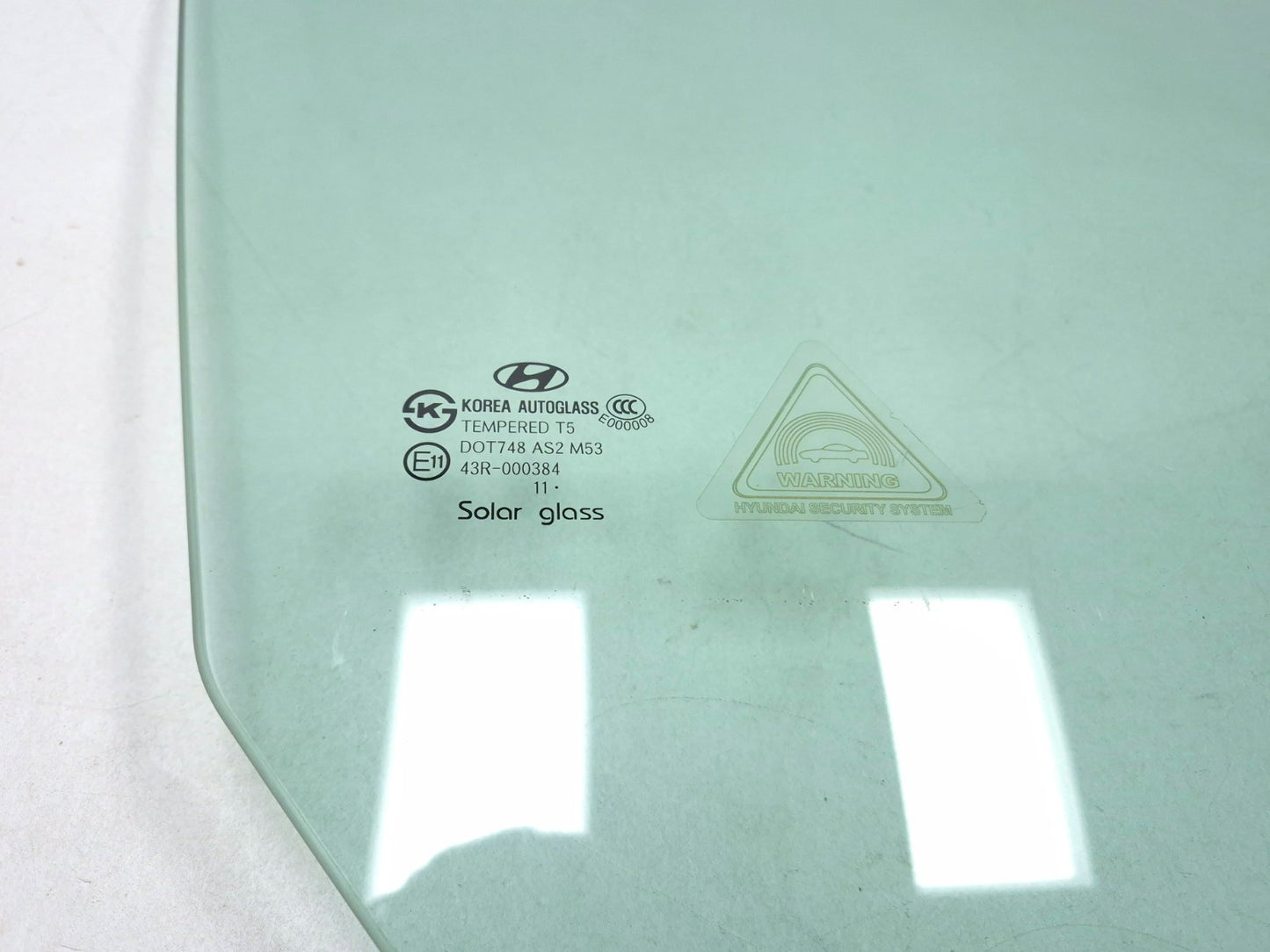 2013 Hyundai Genesis Coupe Door Window Glass Front Passenger Side Right OEM