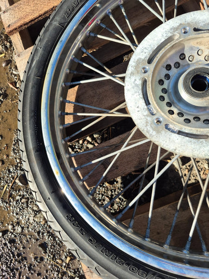 2009 Honda Shadow Vt750 Spirit Wheel Rim & Tire Front & Rear *straight* OEM