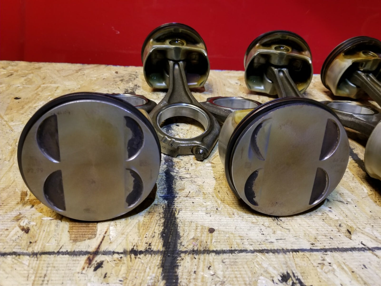 2007 BMW 650i Piston W/ Connecting Rod 8pcs OEM